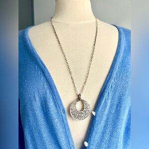 Intricate Pendant Necklace Silver from Israel